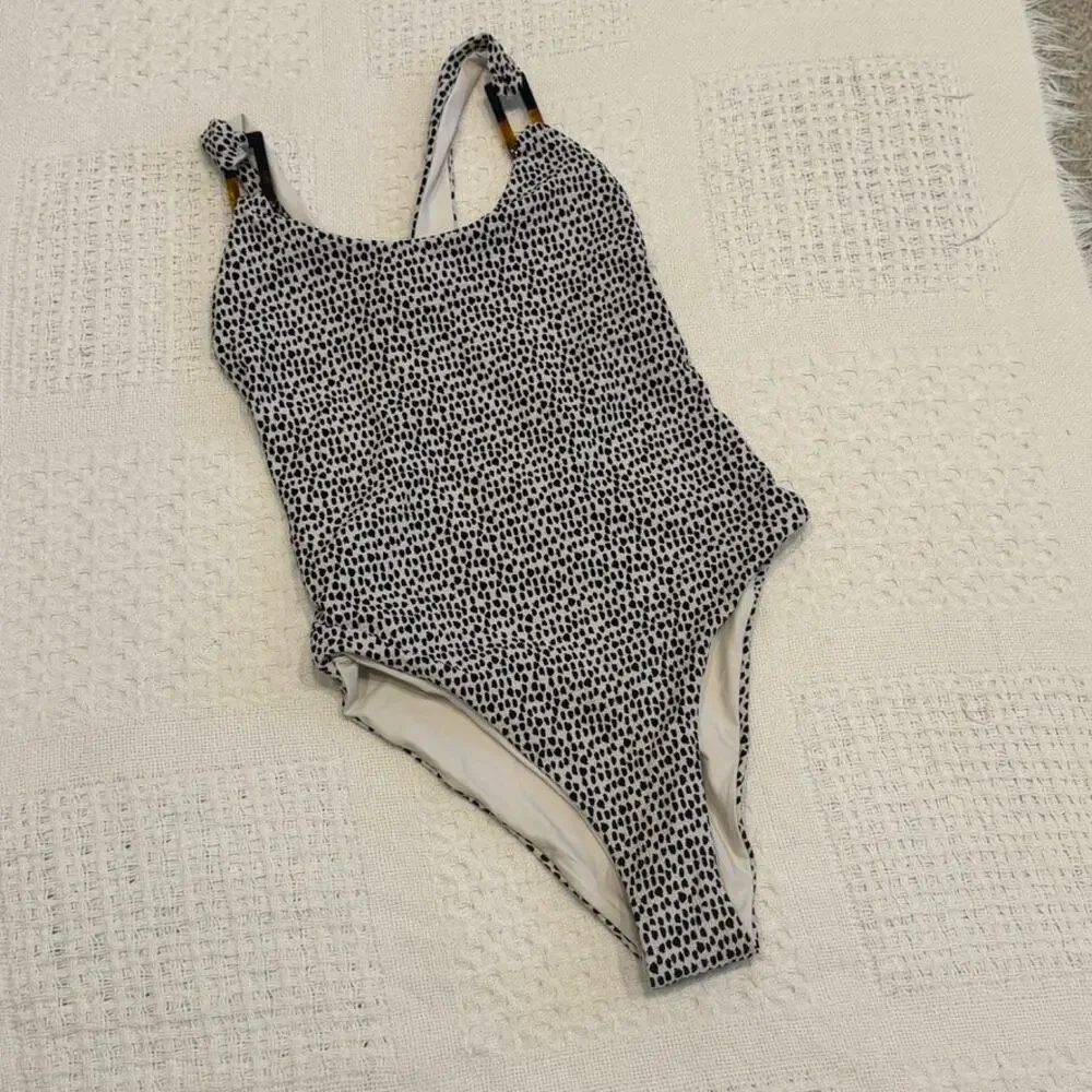 Anthropologie Tavik XS Jayce one piece tortoise detail swimsuit SW2 2965